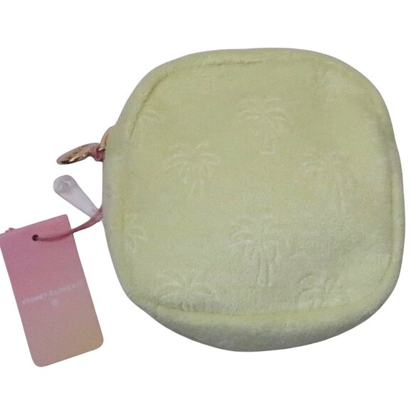 STONEY CLOVER LANE x TARGET Palm tree embossed small zip pouch NWT terrycloth - Picture 1 of 4